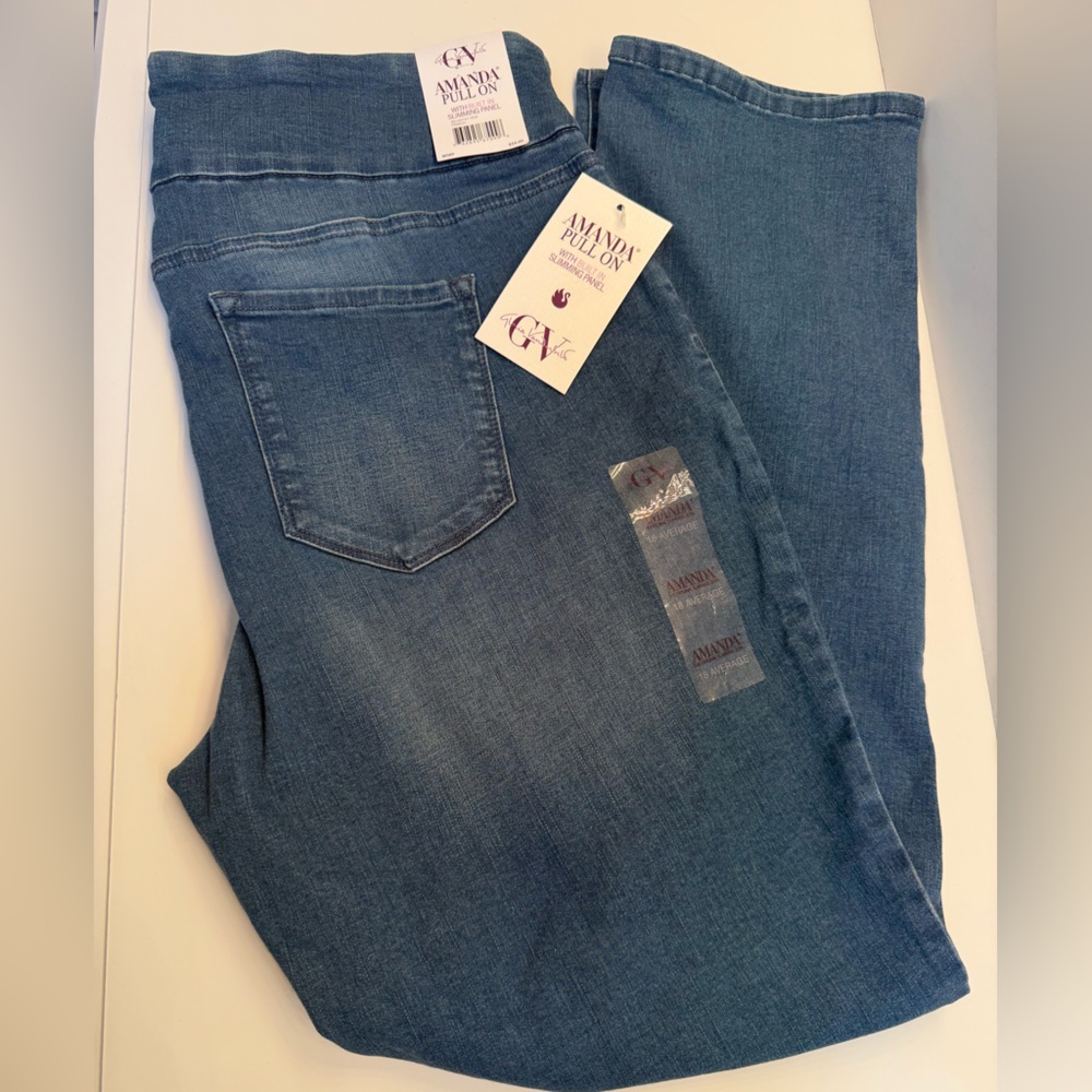 NWT Women’s Stretch Gloria Vanderbilt Classic Blue Denim Amanda Jeans